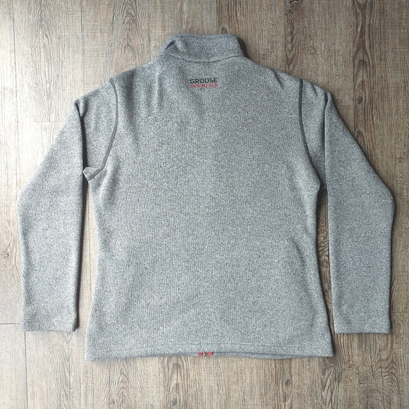 Grouse Mountain Men's Fleece Jacket Size Medium Full Zip Eco Gray Made in Canada - Picture 16 of 16